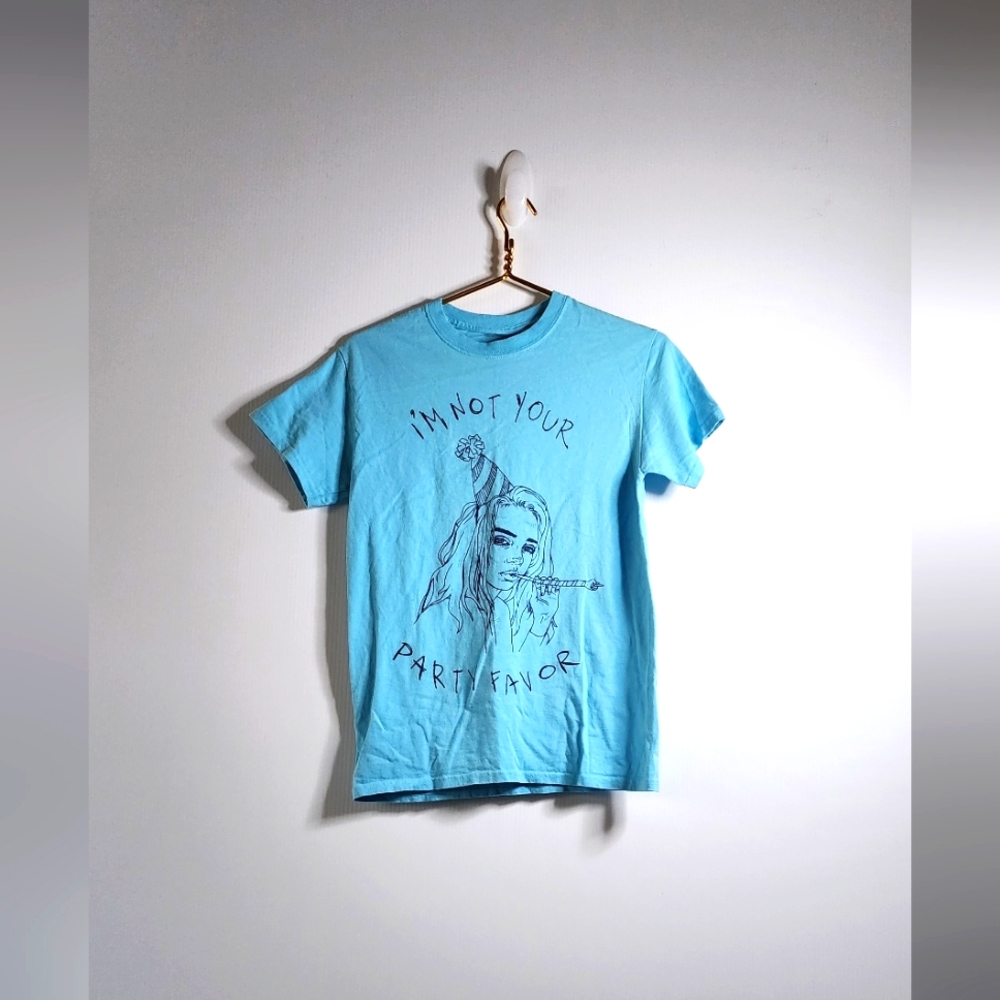 Billie Ellish t-shirt size small. Only worn twice. Like new with no blemishes.